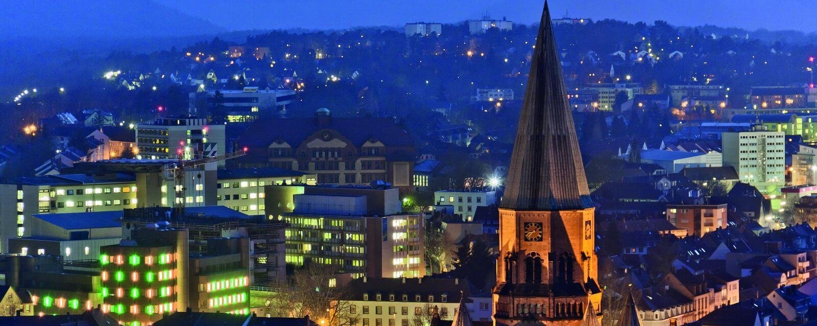 Kaiserslautern bei Nacht